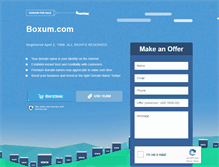 Tablet Screenshot of boxum.com